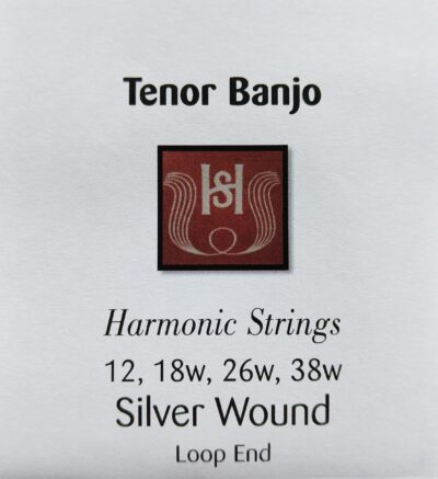 Harmonic Tenor Banjo Set Silver wound 12 to 38 Loop End